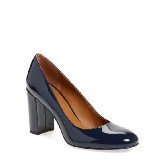 Franco Sarto Shoes - Sarto Aziza Dk Blue Patent Block heel shoe. Brand New in the box. Size 13M